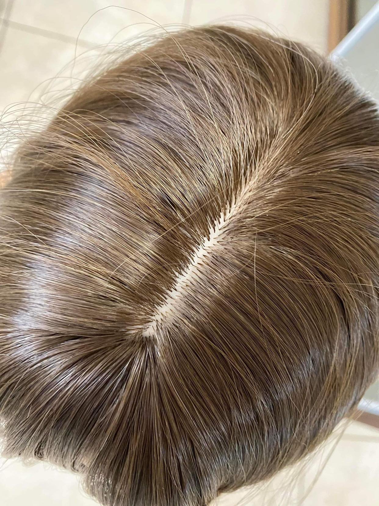 emberi haj paróka mű fejbőrrel