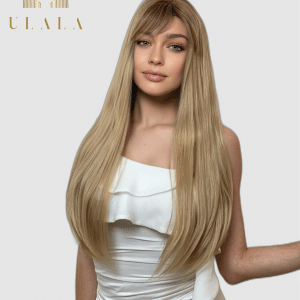 hosszú - szőke - szintetikus paróka - eladó