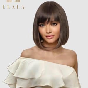 barna rövid bob paróka