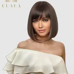 barna rövid bob paróka