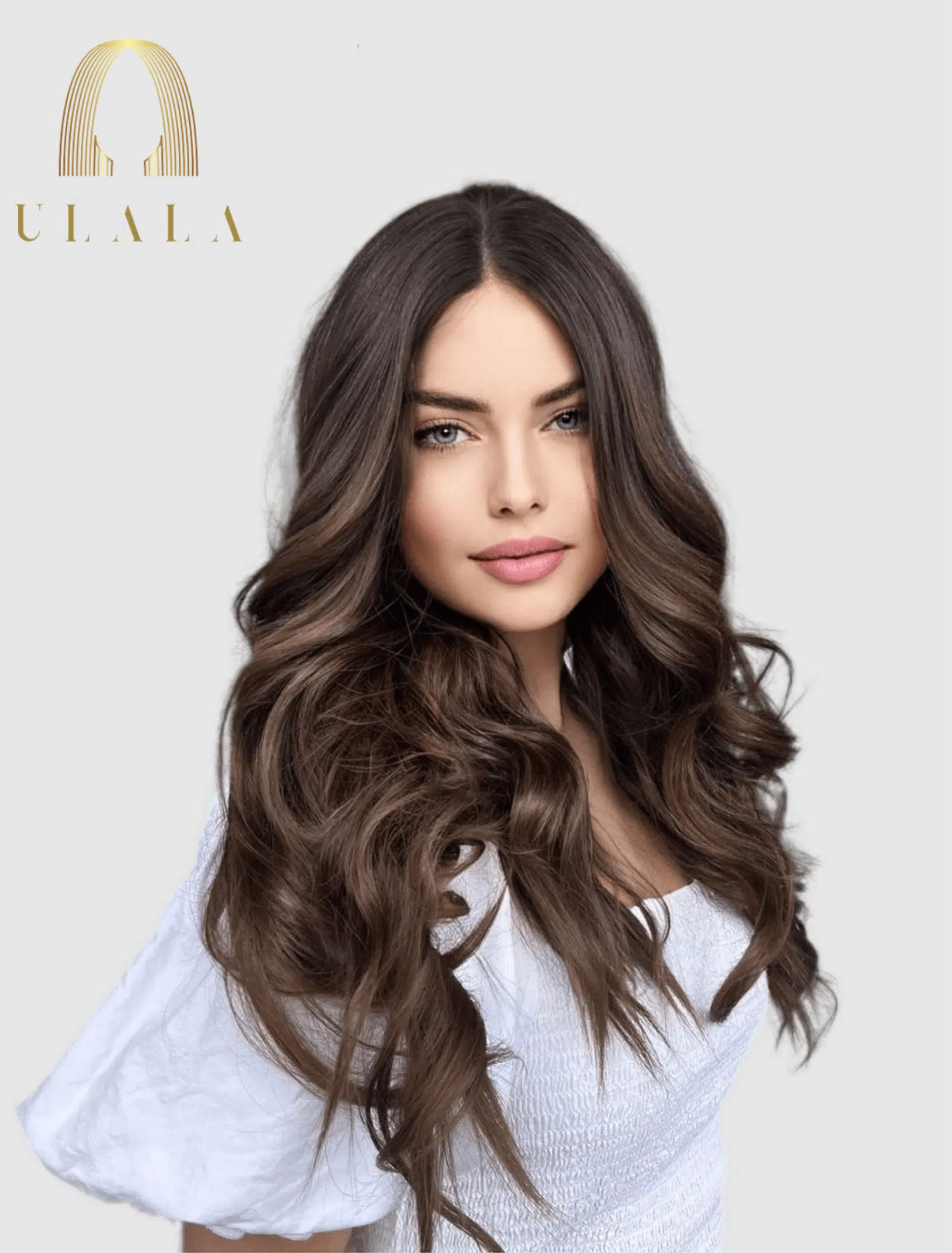 Hosszú barna hálós lace front paróka