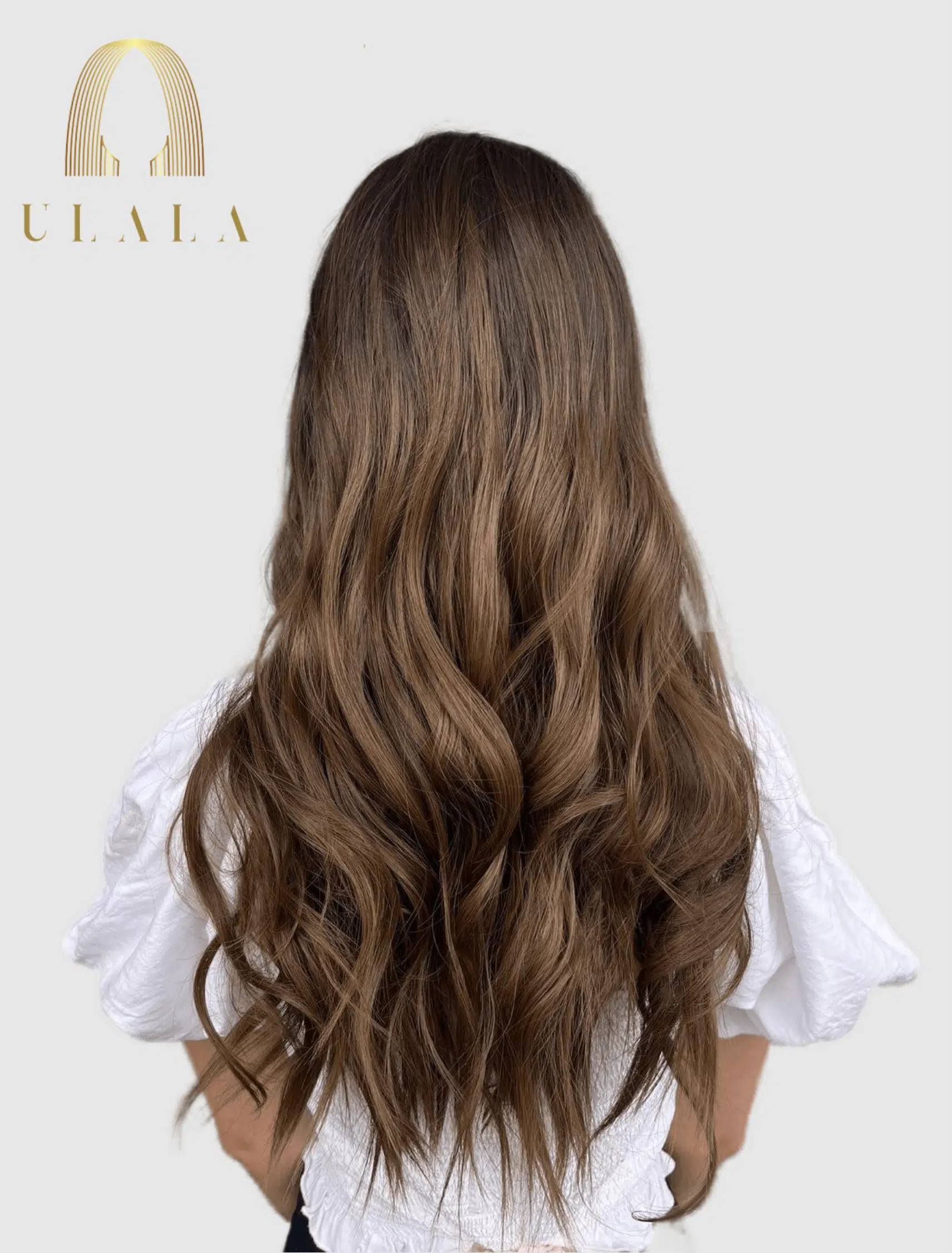 Hosszú barna hálós lace front paróka