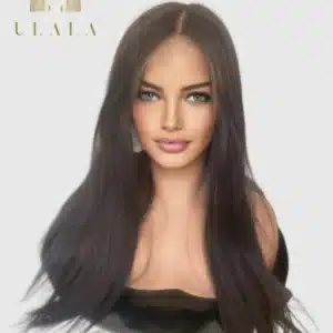 Hosszú, barna Hálós/Csipke/Lace front paróka