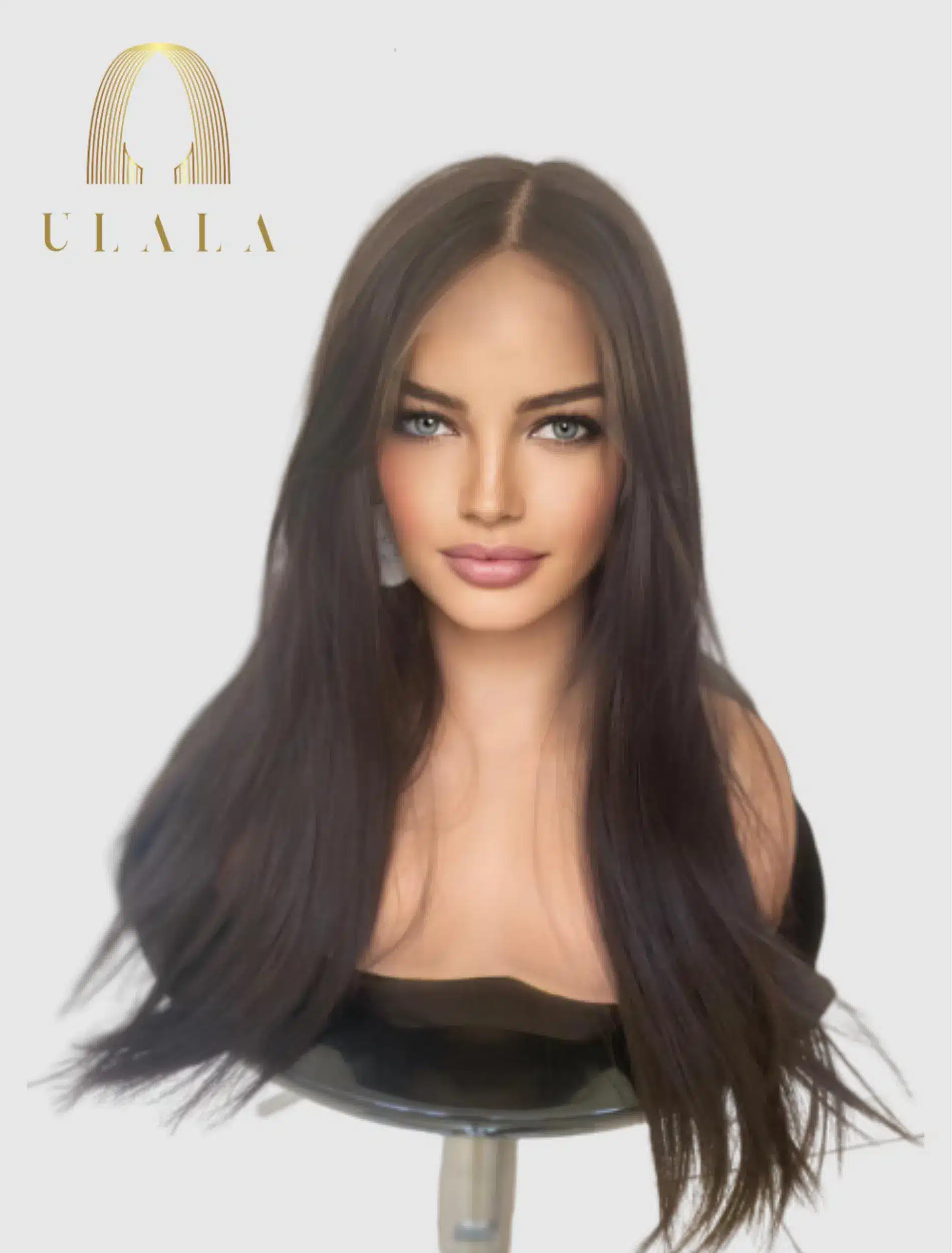 Hosszú, barna Hálós/Csipke/Lace front paróka