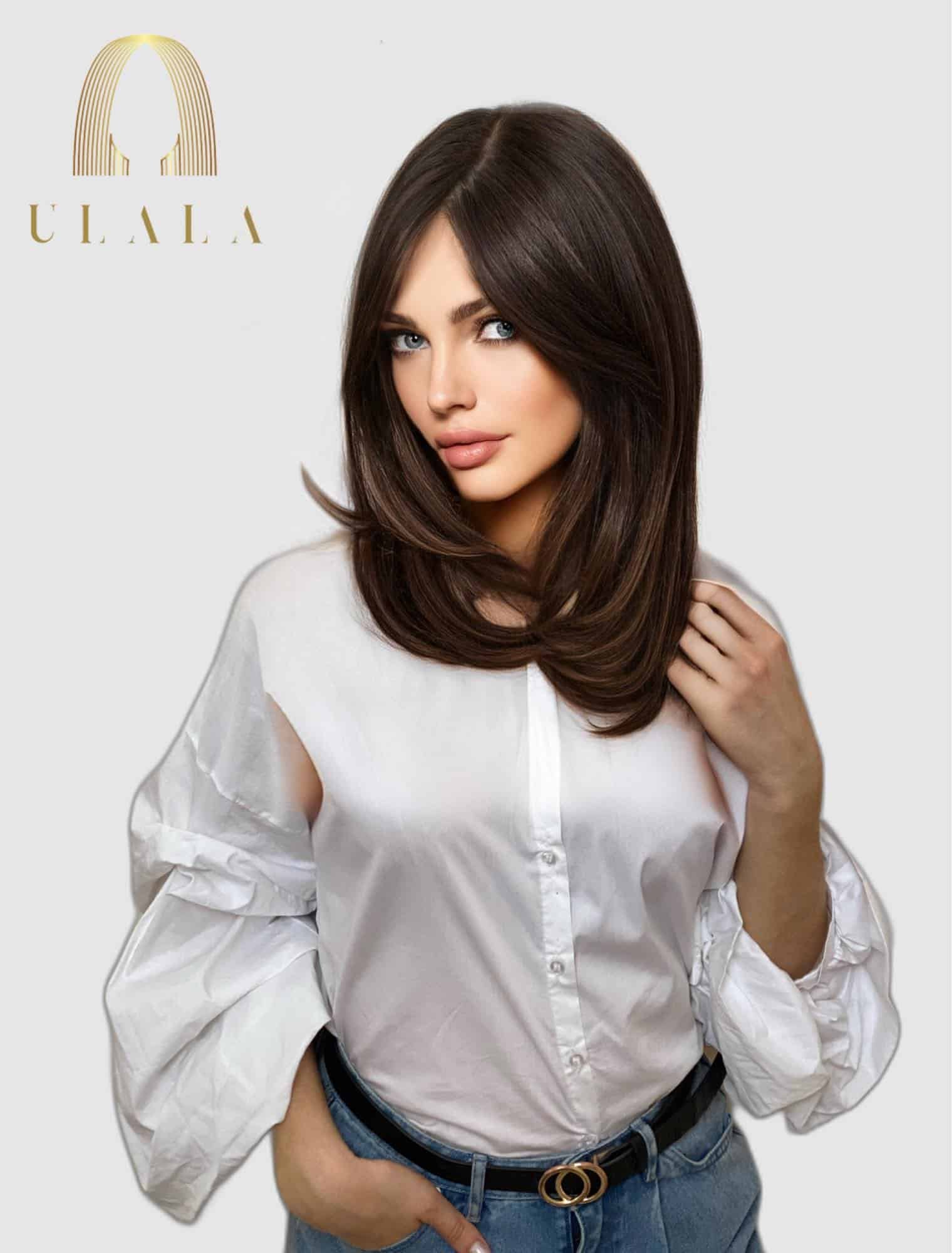 barna paróka igazi hajból