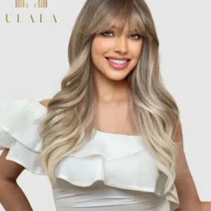 hosszú szőke frufrús paróka