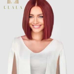 burgundy bob paróka 100% valódi hajból