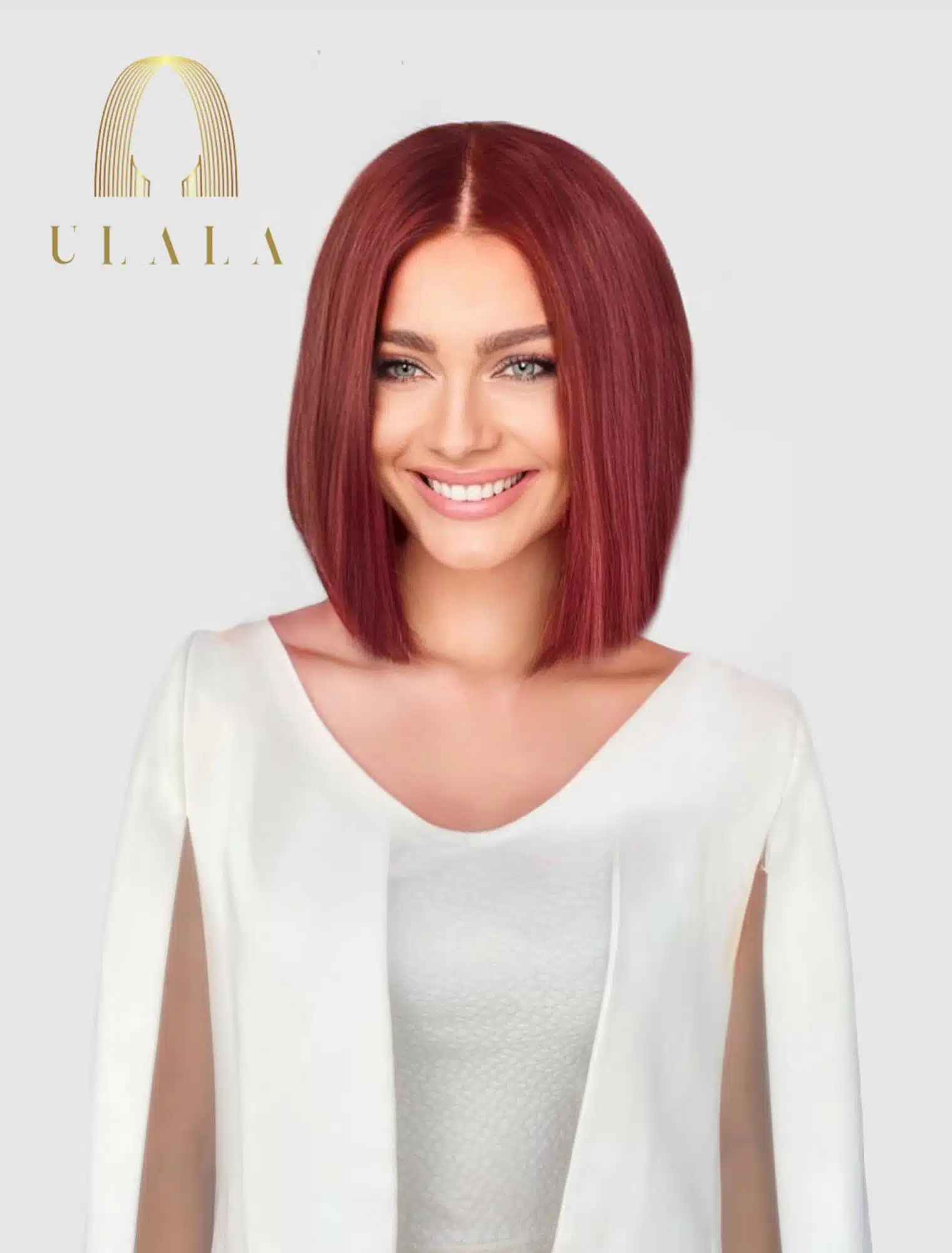 burgundy bob paróka 100% valódi hajból