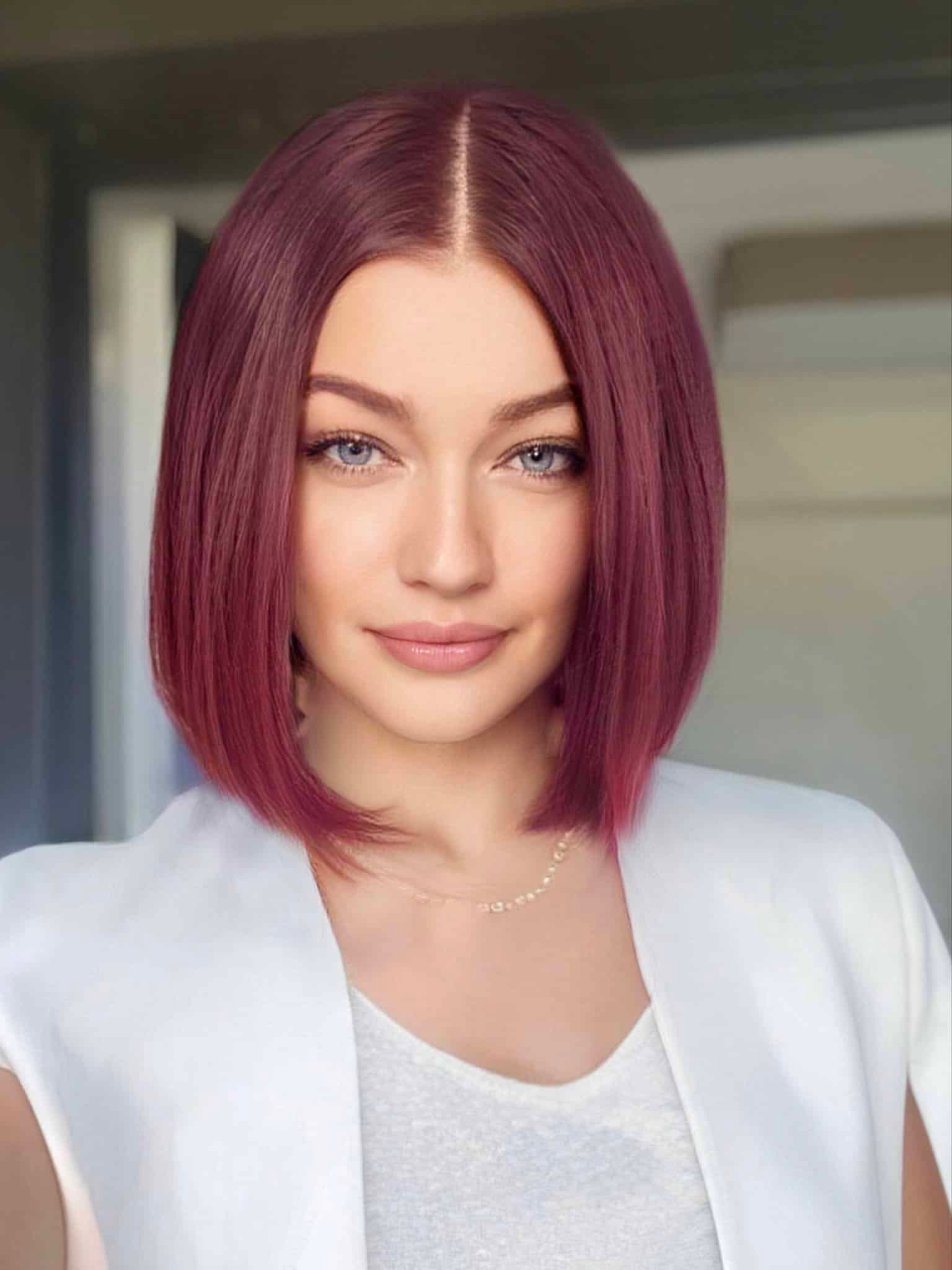 burgundy vörös hálós paróka