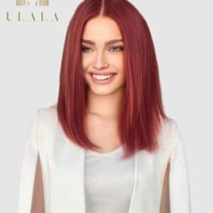 Burgundy vörös 100% emberi haj paróka