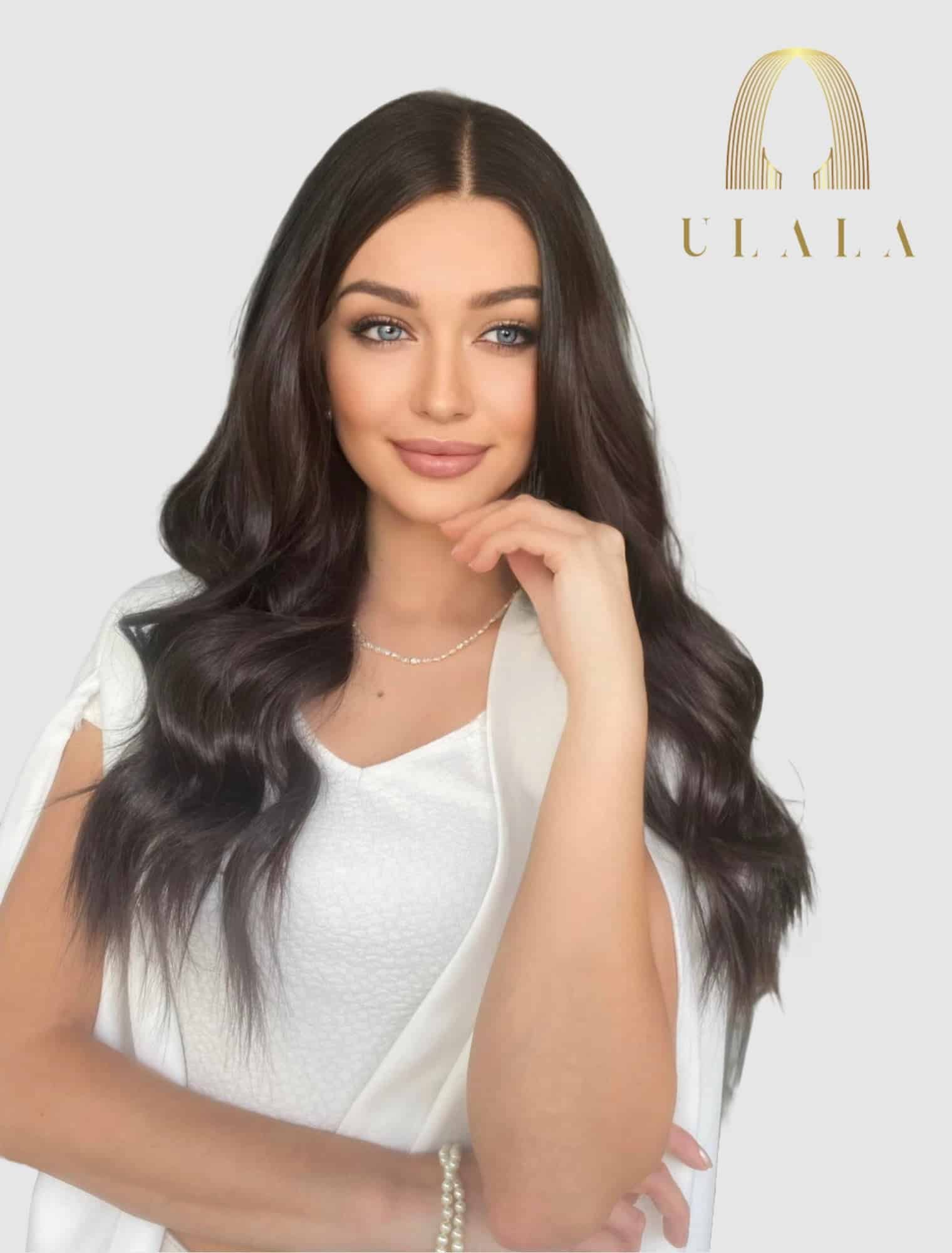 hosszú sötétbarna hálós paróka