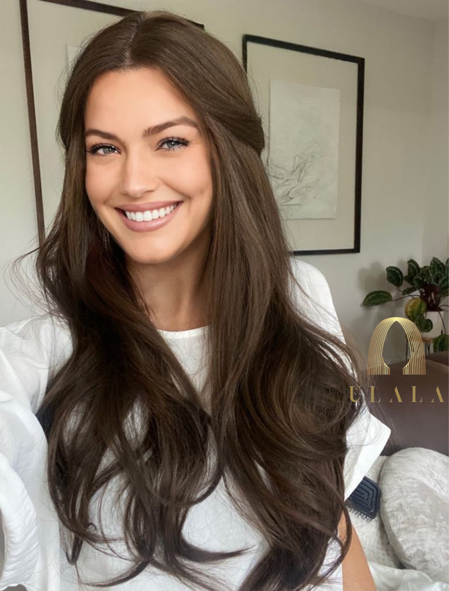 Barna hálós (lace front) paróka