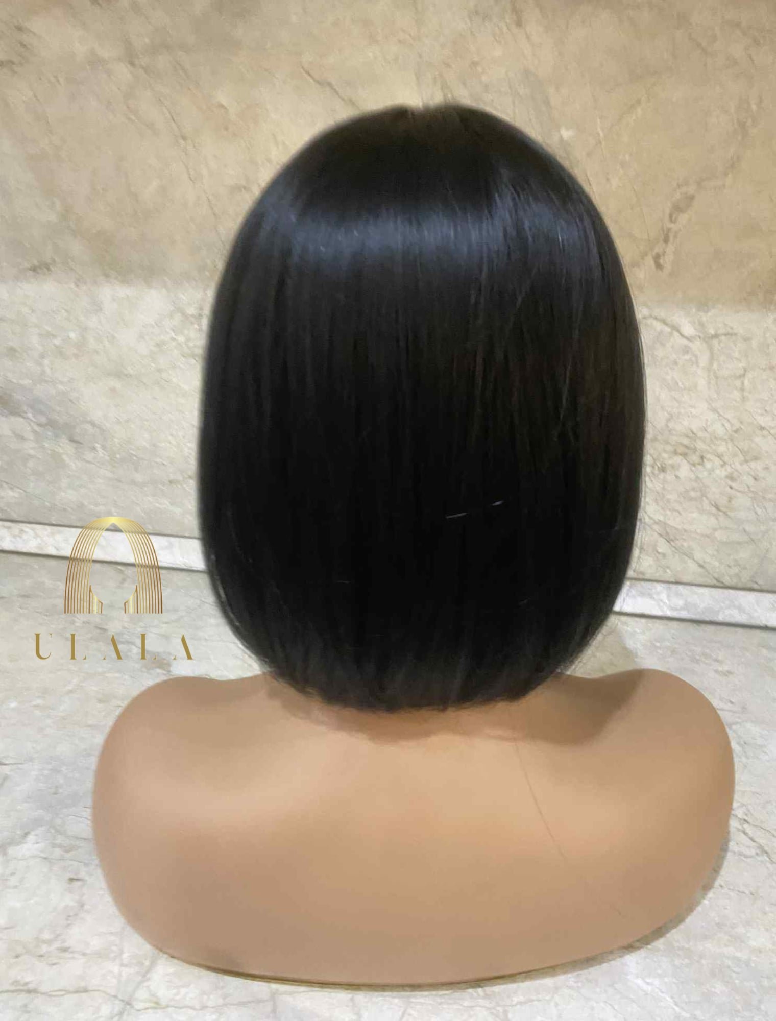 Fekete paróka valódi hajból