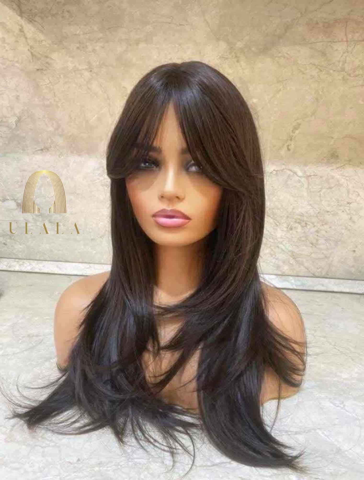 Hosszú sötétbarna paróka - ULALA