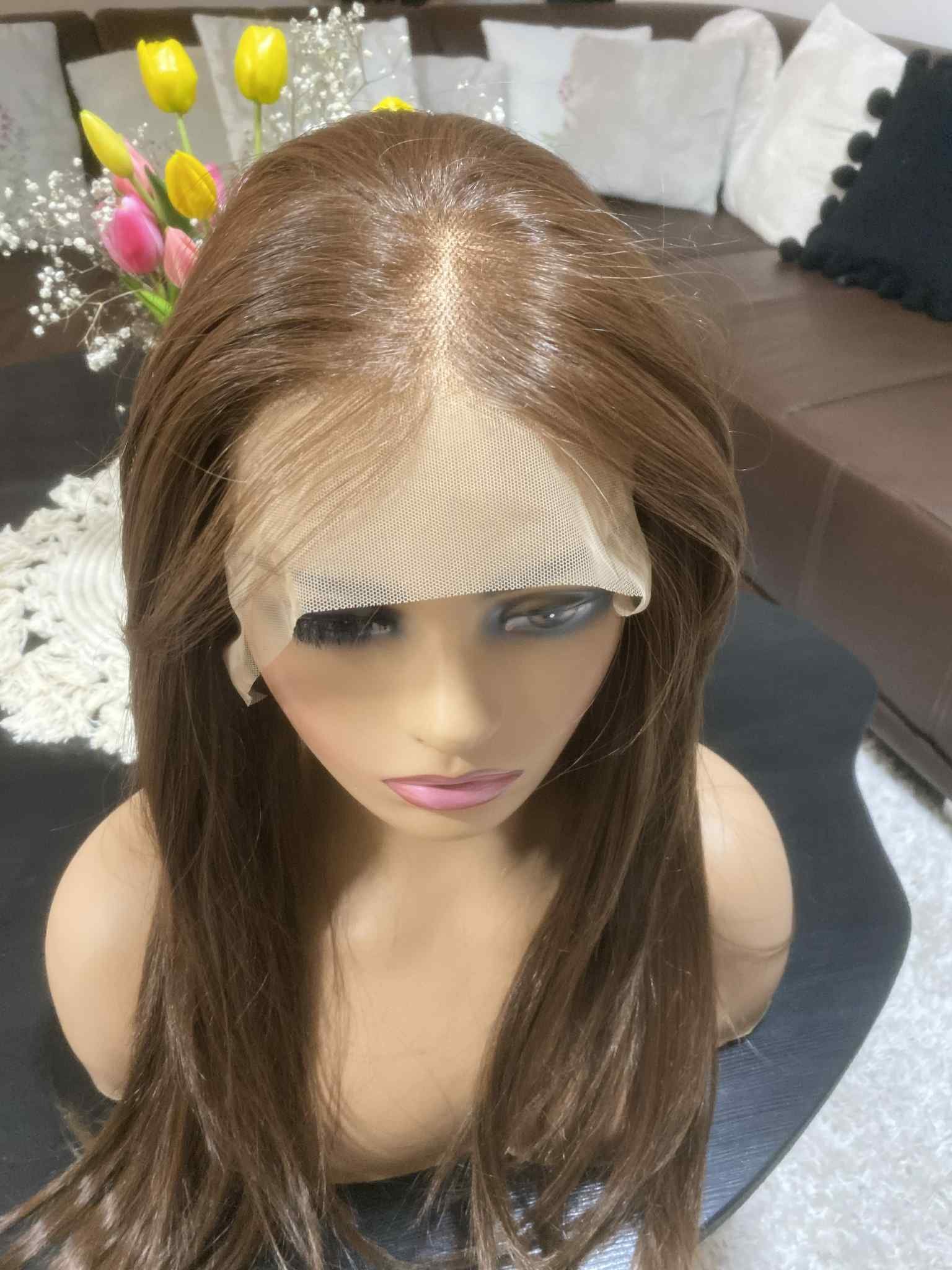 barna lace front paróka - hálós