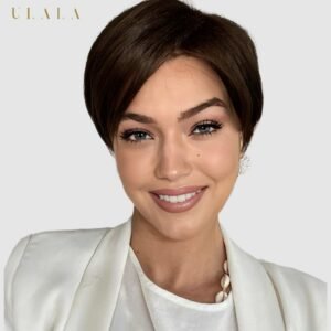 rövid barna paróka