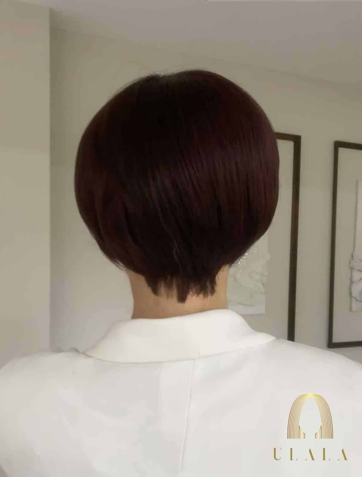 rövid burgundy vörös paróka