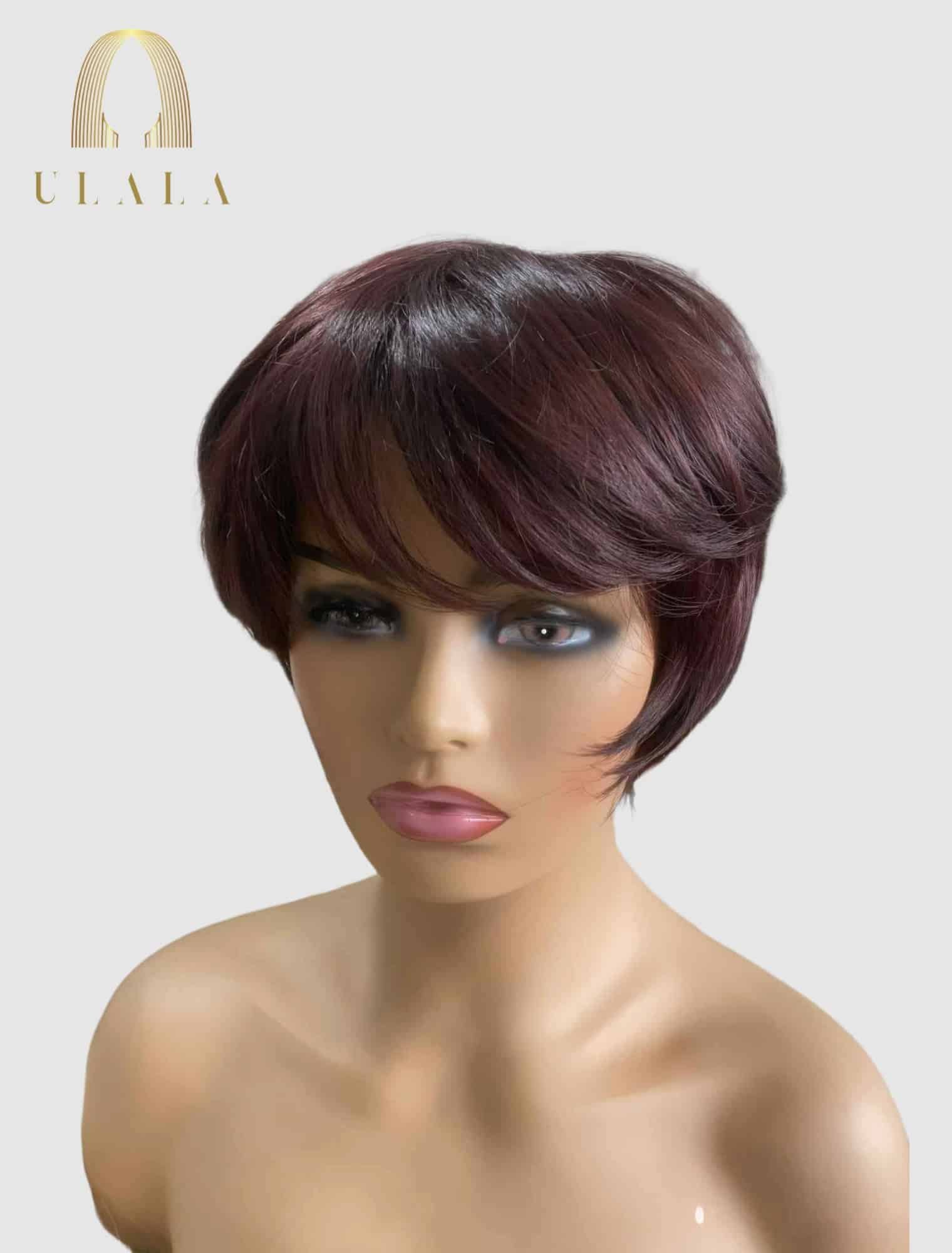 rövid burgundy vörös paróka eladó